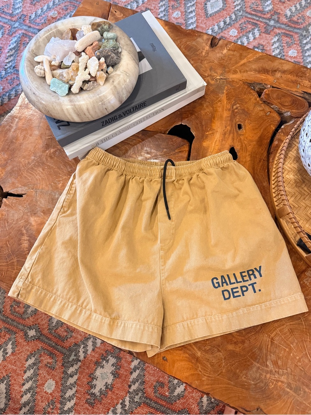 Gallery Dept. Zuma Straight Leg Logo-Print Cotton Jersey Shorts - Brown - Picture 4 of 6
